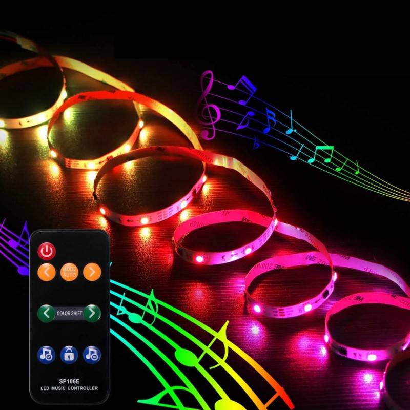 Controlador Musical LED IC Pixel RGB RGBW Con Mando A Distancia 600