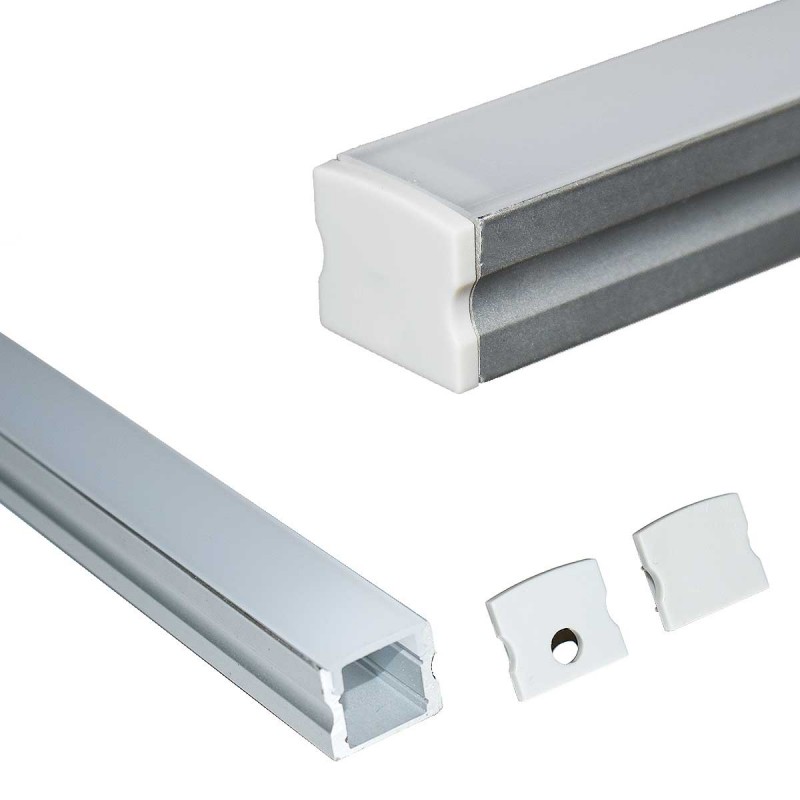 Aluminum Surface Profile For LED Strip With Diffuser 4 Clamps 2