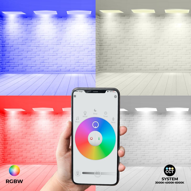 Pannello Led Da Incasso Wifi Smart Rgbw Cct X Cm W