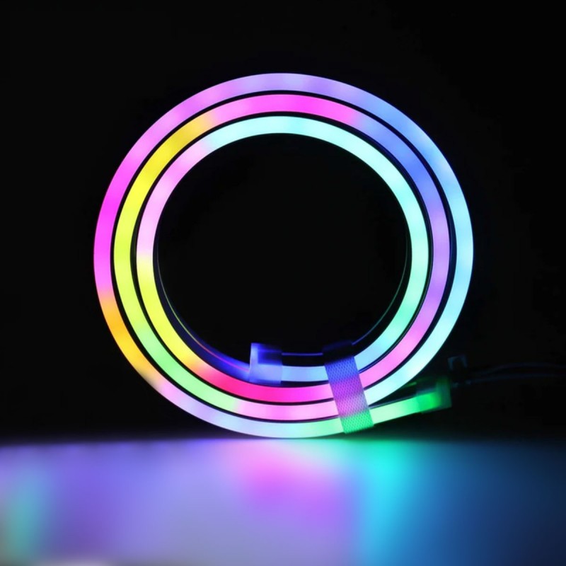 Neon Flex LED RGB 4x10mm 5m 20W M Flessione Orizzontale