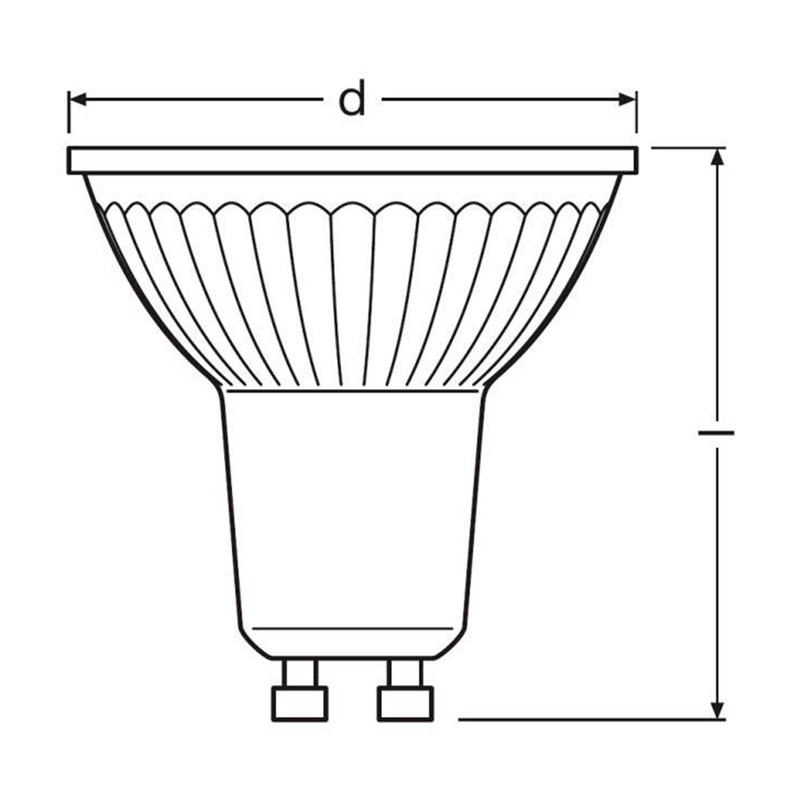 Lâmpada GU10 LED OSRAM Parathom DIM PAR16 5 5W 36º regulável 4000ºK