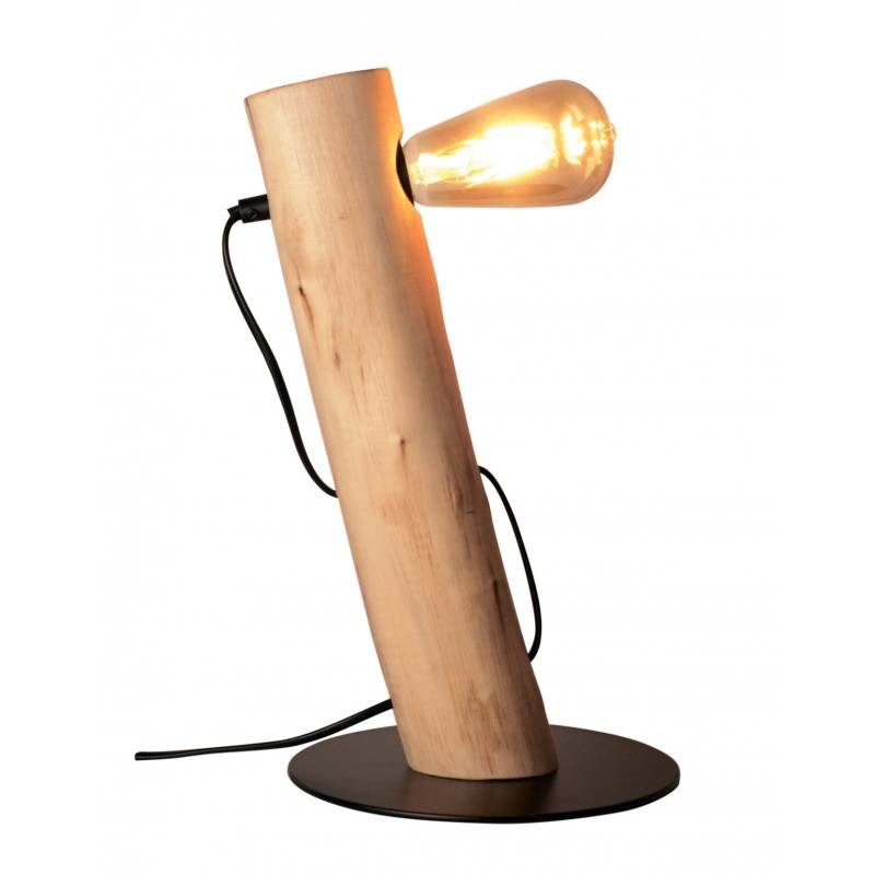Base de madera para lámpara de mesa E27 - Prendeluz