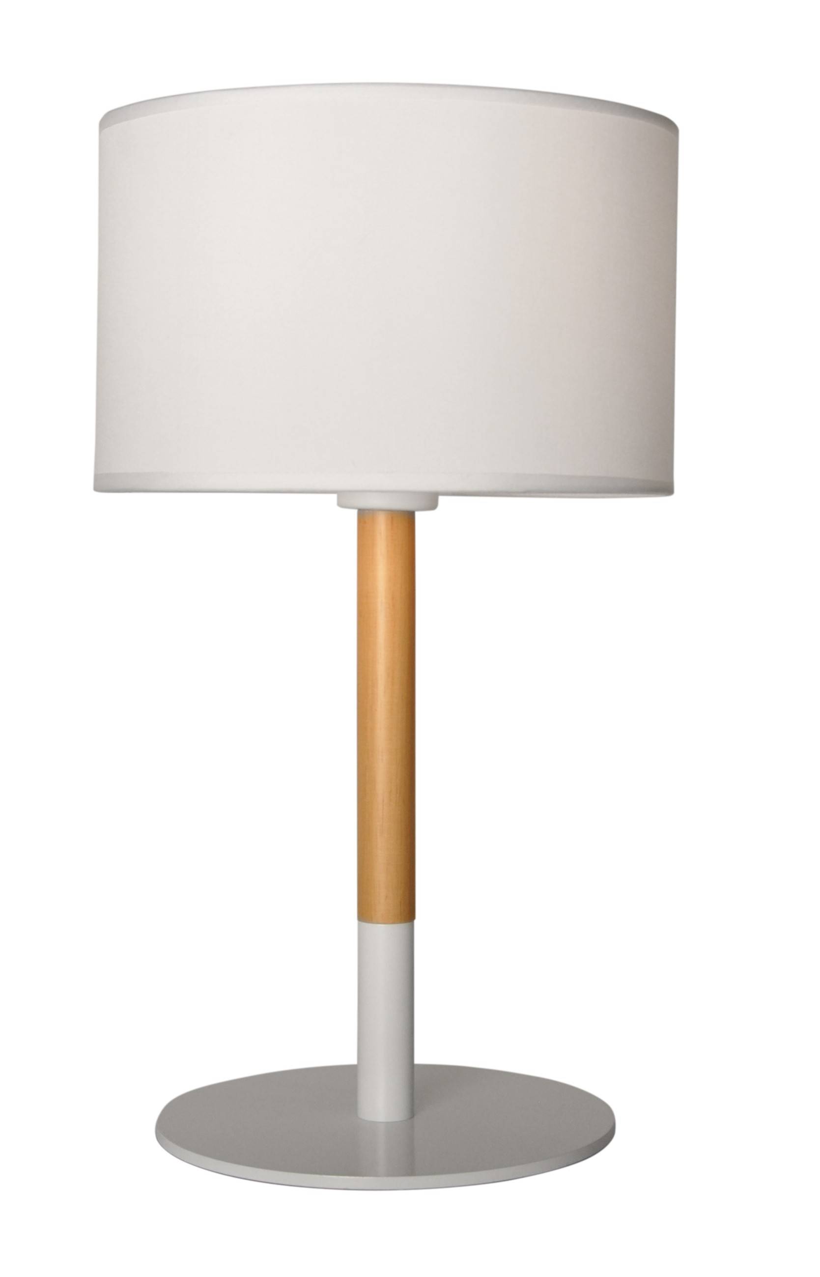 Lámpara de mesa a pilas de aluminio blanco