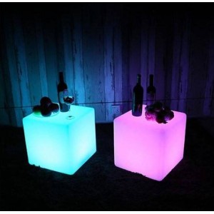 nuez Parecer Duplicar Cubo luminoso recargable LED RGBW 35x35 | Mobiliario LED