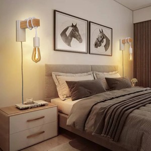 Aplique con Enchufe estilo vintage. Lámparas para iluminar paredes de  dormitorios, salones..