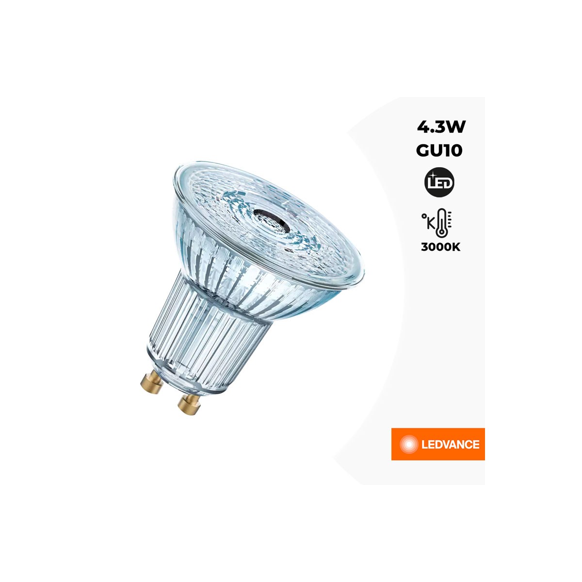 Bombilla LED VALUE PAR16 50 GU10 36º 4,3W 3000K