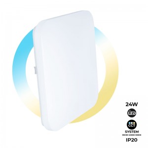 Plafón LED BASIC 24W cuadrado de superficie