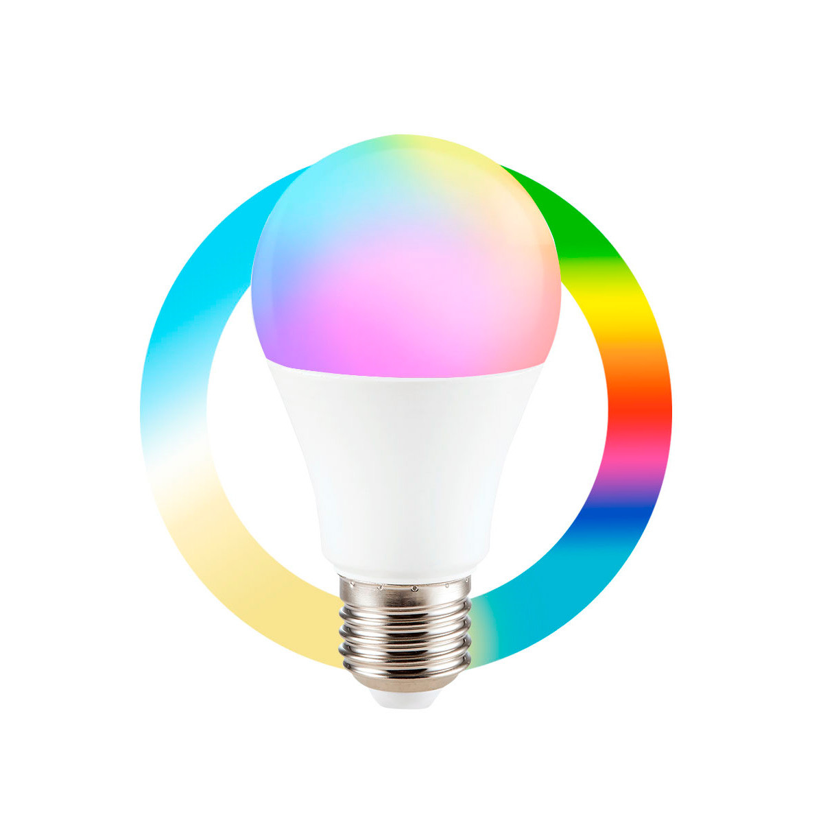 Bombilla inteligente que cambia de color, paquete de 2, E26/E27 9W  (85-265V) RGBW LED