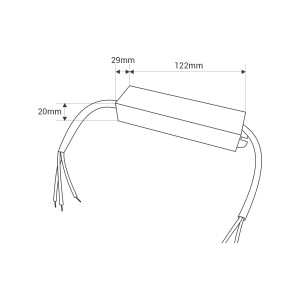 Fuente de alimentación estanca slim 24W 24V - 1.0A - IP67