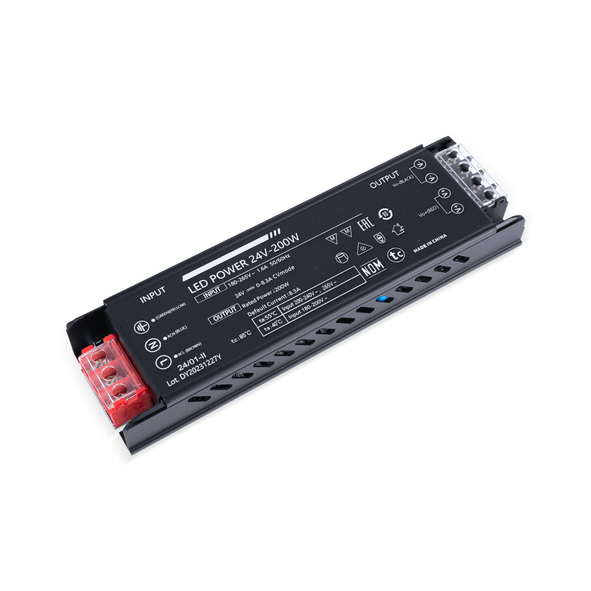 Fuente de alimentación Slim 200W 24V - 8.3A - Alta eficiencia - IP20