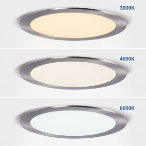 Downlight plata LED ultra slim 18W - CCT -plata