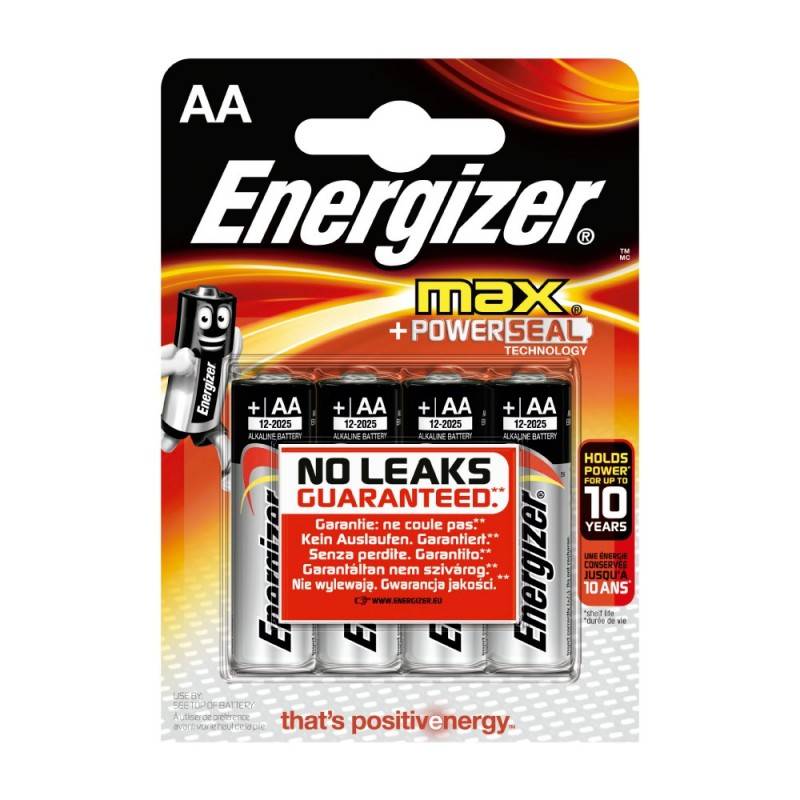 Comprar Pila Energizer max + power seal LR6/AA 4 Unidades