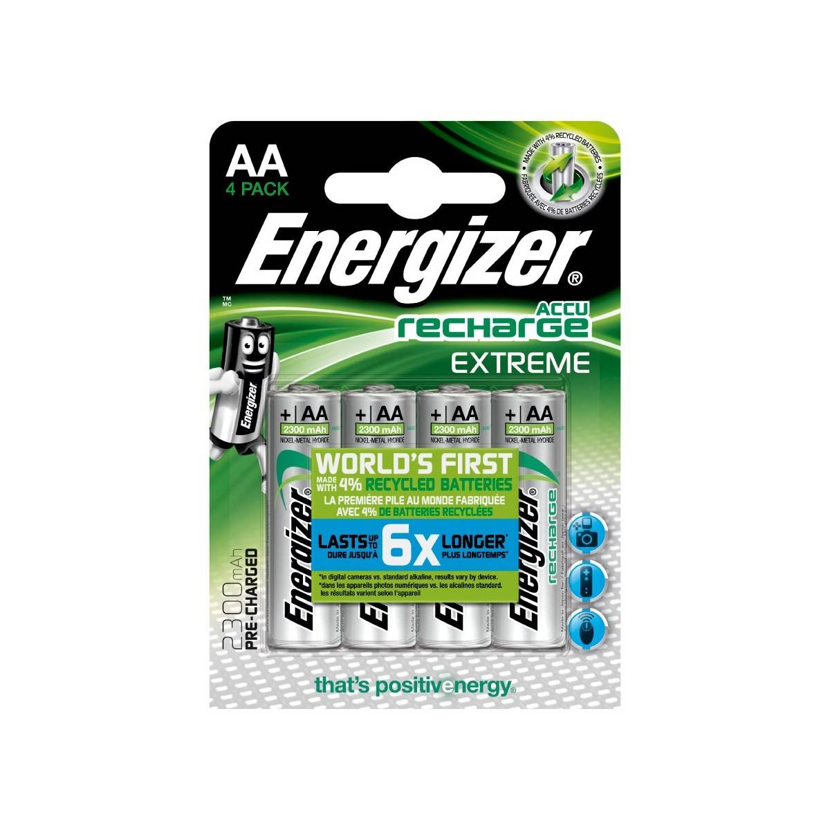 Comprar Pila recargable Energizer extreme HR6/AA 4 Unidades
