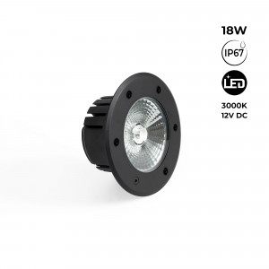 Baliza LED exterior suelo 18W - 12V DC - IP67 - Ø15cm - 30º