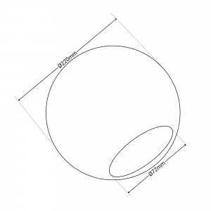 Bola de cristal opalino para recambio - Ø220mm