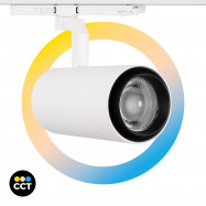 Proyector LED para carril trifásico 35W CCT - ZOOM 20º- 60º - CRI 90