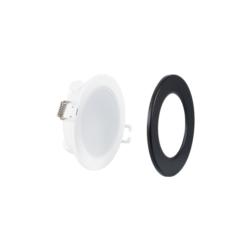 Kit Downlight LED exterior 5W - TRIAC regulable + Aro intercambiable - 3000K - Corte Ø68mm - IP65