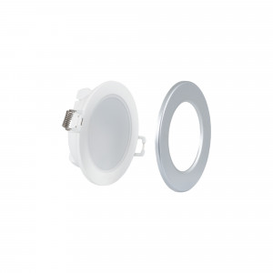 Kit Downlight LED exterior 5W - IP65 - 4000K + Aro intercambiable - TRIAC regulable - Corte Ø68mm