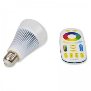 Bombilla LED E27, 10W, RGB+CCT WiFi + mando a distancia - LEDBOX