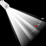 Proyector LED para carril trifásico 36W -ángulo 38º