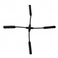 Conector en X para carriles magnéticos 20mm - Negro