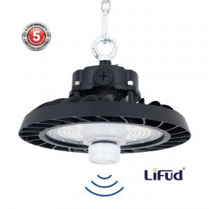 Campana LED UFO industrial 150W - CCT - Con sensor de movimiento - 170lm/W - Driver LIFUD - IP65 - 5 años garantía