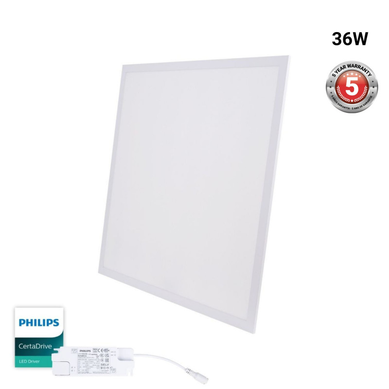 Panel LED empotrable Backlight 60x60cm - 36W - 3800lm - Driver Philips - UGR22 - IP40