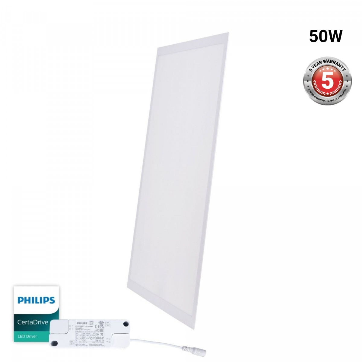 Panel LED empotrable Backlight 120x60cm - 5600lm - Driver Philips - 50W - UGR22 - IP40