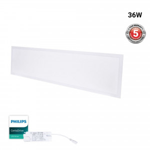 Panel LED empotrable Backlight 120x30cm 36W -135lm/W - UGR22 - Driver Philips - IP40