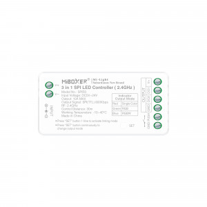 Controlador para tiras LED SPI / IC  - Monocolor - RGB - RGBW - 5/24V DC - 2.4GHz - Mi Boxer