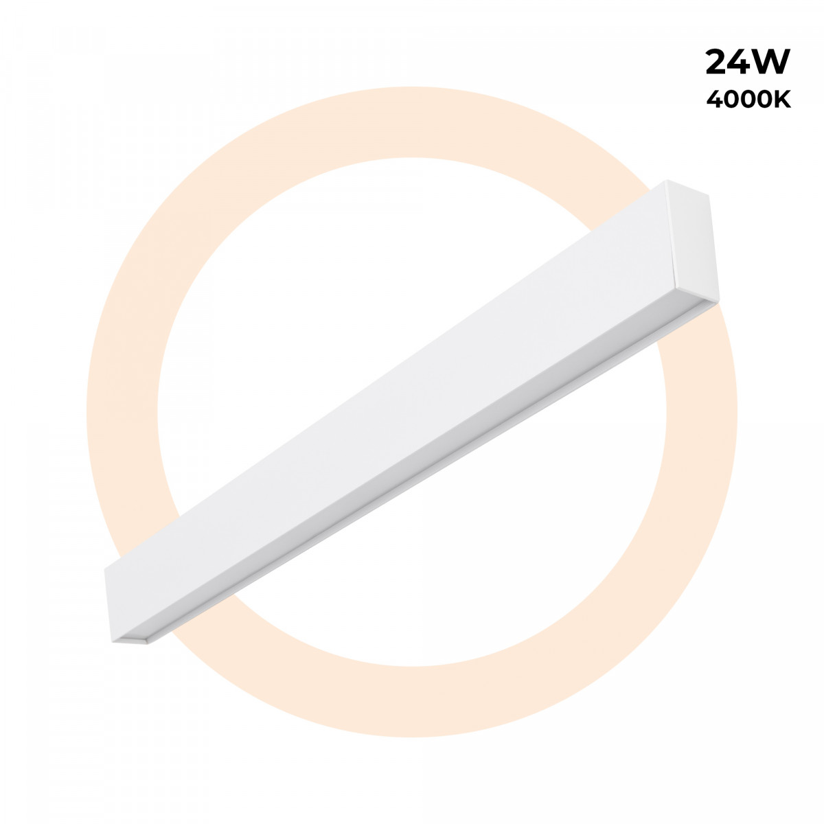 Luminaria lineal LED de suspensión / superficie 24W - Slim - 80cm - 1700lm