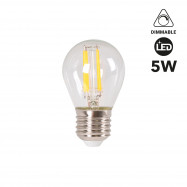 Bombilla LED filamento E27 G45 - 5W - Regulable