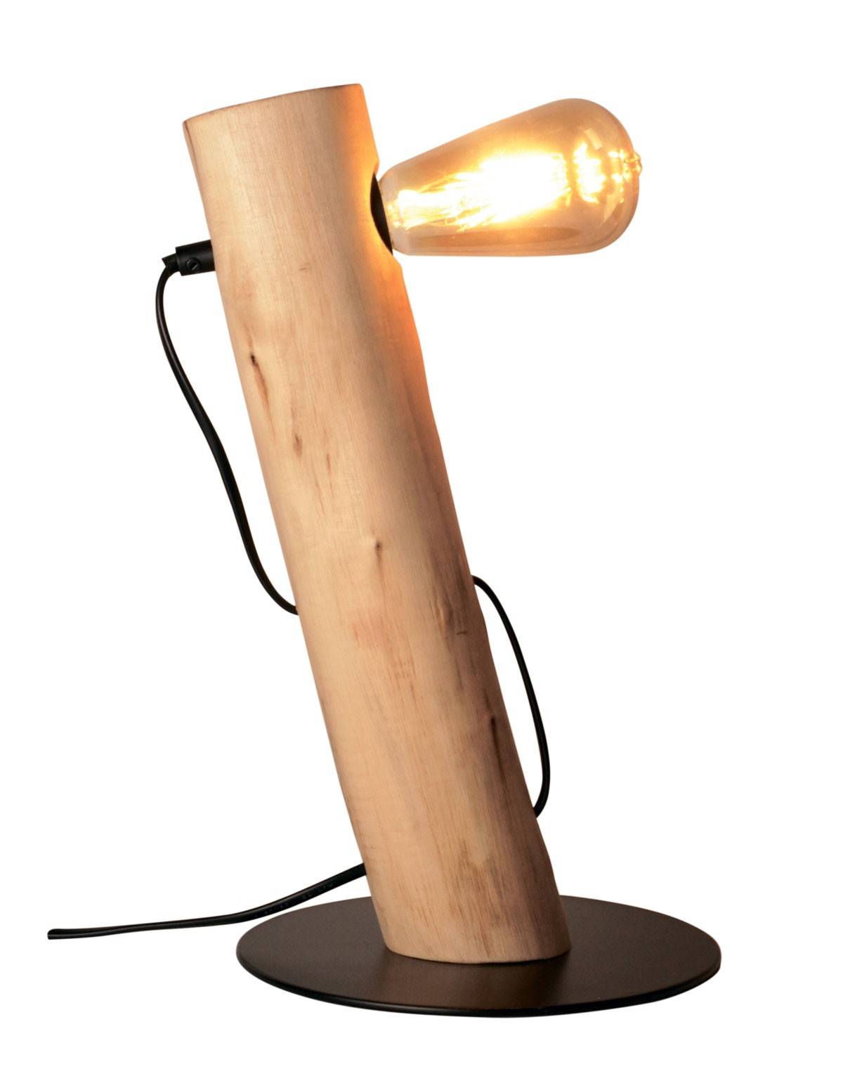 Holztischlampe E27 - Designer-Tischlampen Holz aus