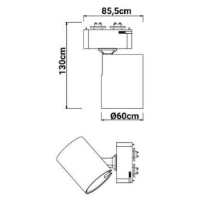 LED-Schienenstrahler Einphasig GU10 Orientierbar