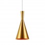 Goldene Hängeleuchte „Solvang“ aus Metall - E27 Tom Dixon Inspiration - Mattes Aluminium