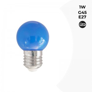 Farbige LED-Lampe G45 E27 1W