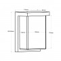 Aluminium-Außenwandleuchte „Block“ - Einstellbare Leistung: 12W - 14W -16W - CCT - Abmessungen