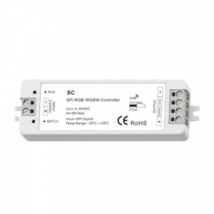 RGB / RGBW SPI Controller für smarte IC LED-Streifen 5-24V - RF 2,4G - Modi - Farbwechsel