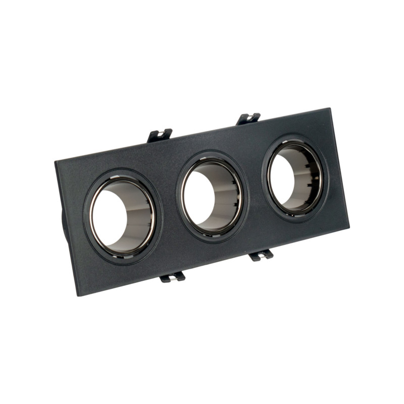 Einbau Kardan - Kardanische Downlights - GU10 / MR16 Einbauring x 3 Schwarz Champagne Weiß