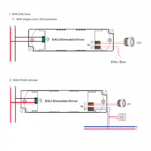 Dimmbarer DALI-Treiber DT6 einfarbig 220-240V - Ausgang 6-42V DC - 100-700 mA - 12W - DALI 2 Kommunikation