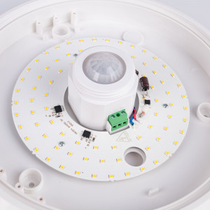 LED-Deckenleuchte mit PIR-Bewegungsmelder - 20W - Ø 30 cm - IP20 - Anschluss - Deckenmontage