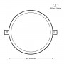Runde LED Deckenleuchte 15W - variable Einbauöffnung: Ø 50-140 mm - Abmessungen