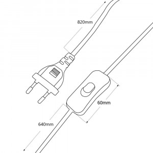 Schwenkbare Wandleuchte „Pitt“ mit Kabel und Stecker / Inspiration „Petite Potence“ - Kabellänge