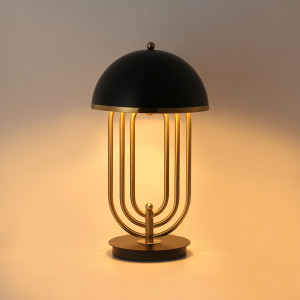 Tischleuchte „Lindsay“ - TURNER DelightFULL Inspiration - Tischlampe goldfarben Designerlampe