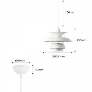 Designer Hängeleuchte „Yohan“ / Inspiration „PH5“ - Designerlampe E27 Innenbereich