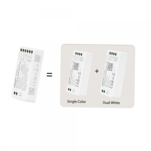 2 in 1 Controller für LED Streifen - Einfarbig / Dual White - 12/24V DC - 2,4G - MiBoxer - FUT035S+ - CCT / einfarbig