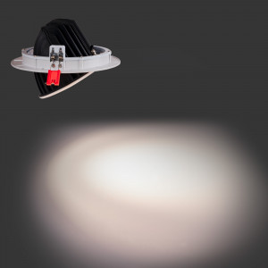 LED COB CCT Downlight 42W - CRI90 - Bridgelux LEDs - Lifud Treiber - IP20 - Einbauöffnung Ø 215mm - CCT Schalter