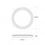 30W CCT runde LED-Deckenleuchte für den Anbau - Ø43cm - 2000 lm - IP20 - Abmessungen