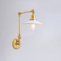 Schwenkbare Vintage Wandleuchte „Wallen“ - E27 Lampe in Gold