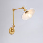 Schwenkbare Vintage Wandleuchte „Wallen“ - E27 Lampe in Gold